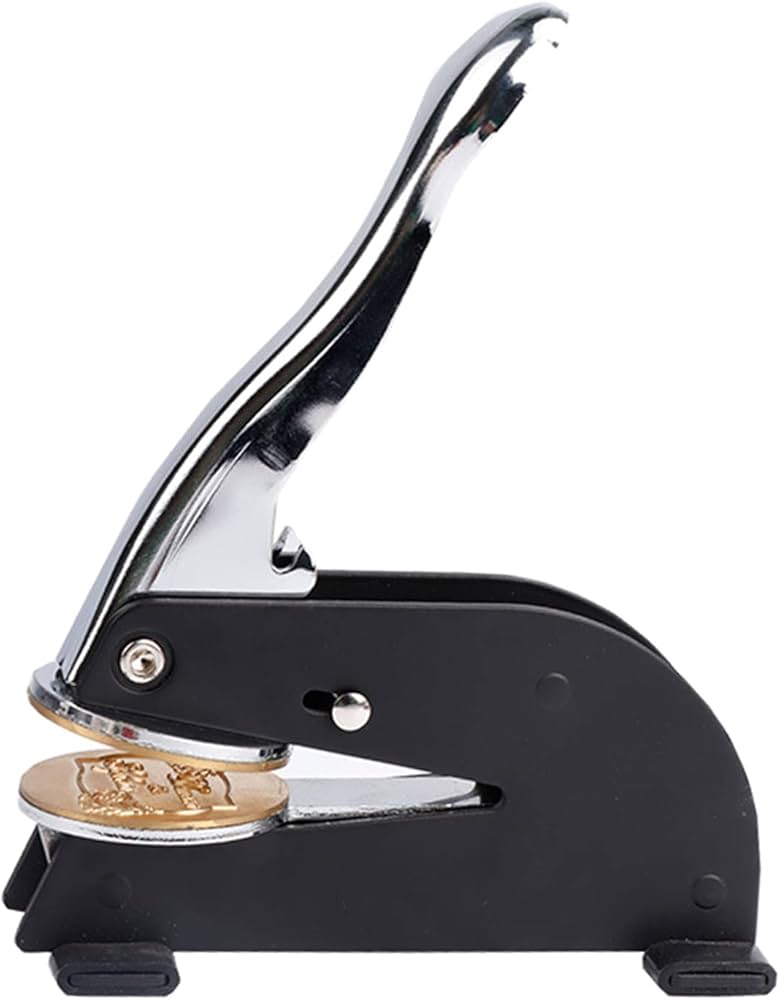 Cachet à sec sur table